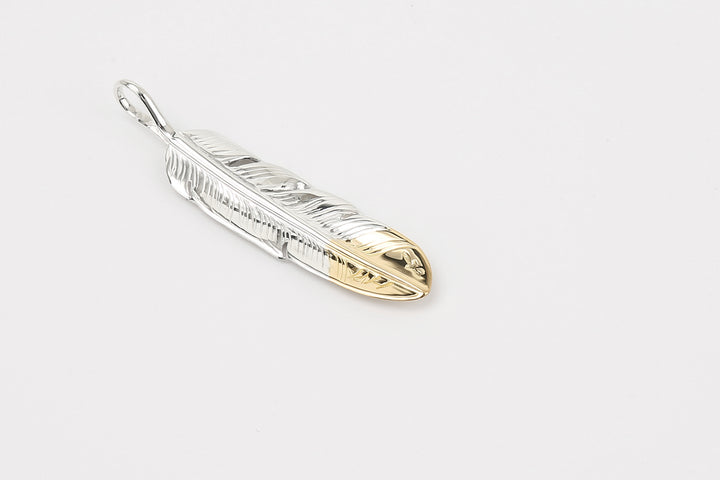 Moto Hideo Motoike FT-05-R K18 Gold-Tipped Feather – Medium Made in Japan k18 gold tip back side