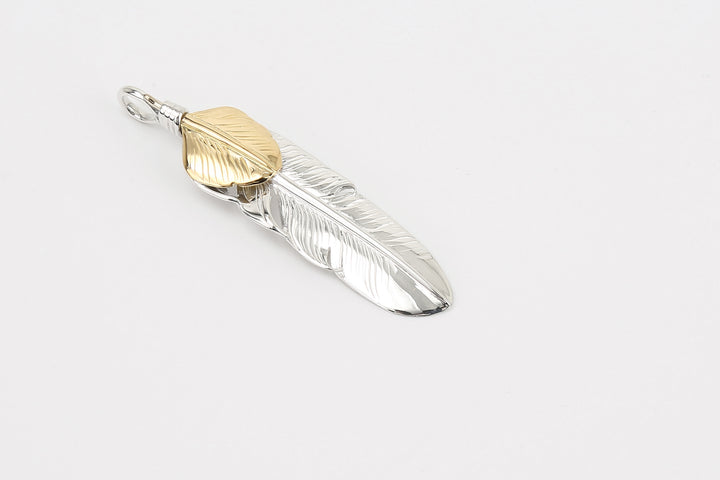 Moto Hideo Motoike FT-06-R Silver Feather with K18 Gold Heart Top - Medium tip detail