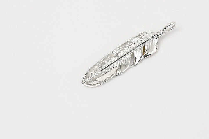 Moto Hideo Motoike FT-06-R Silver Feather with K18 Gold Heart Top - Medium back detail_2