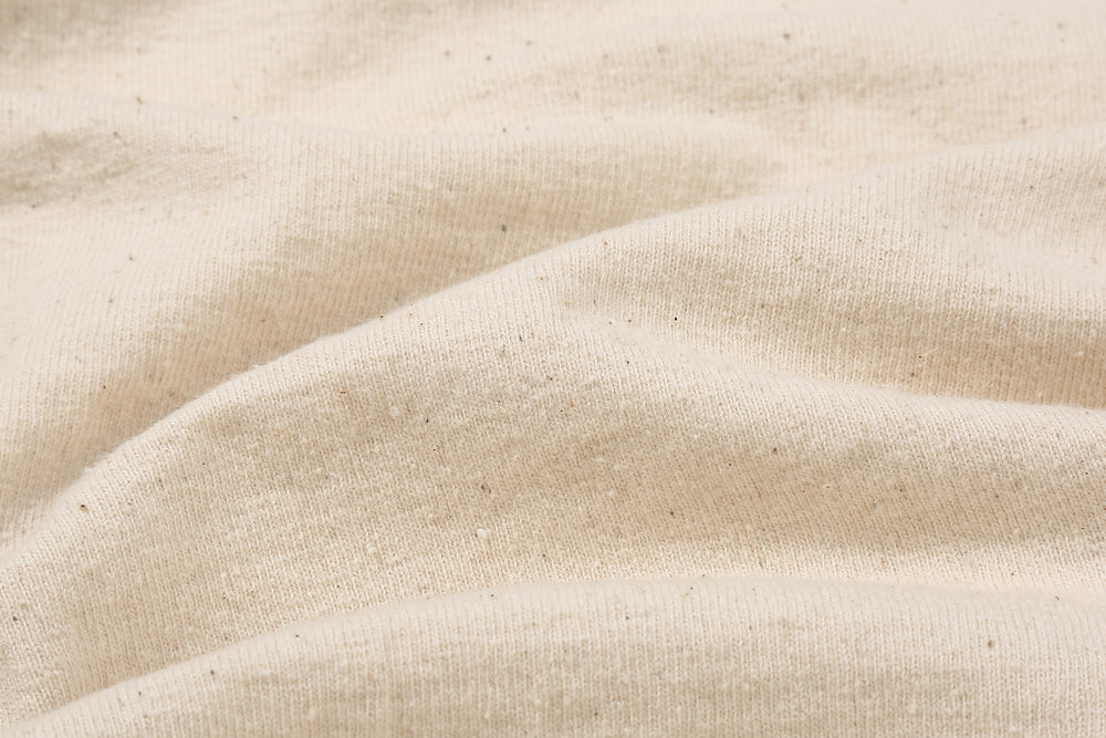 Samurai Jeans SJST-SC02 Samurai Cotton Henley Neck T-Shirt Made in Japan Natural Fabric Close Up