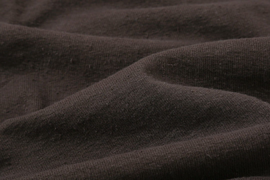 Samurai Jeans SJST-SC02 Samurai Cotton Henley Neck T-Shirt Made in Japan fabric close up