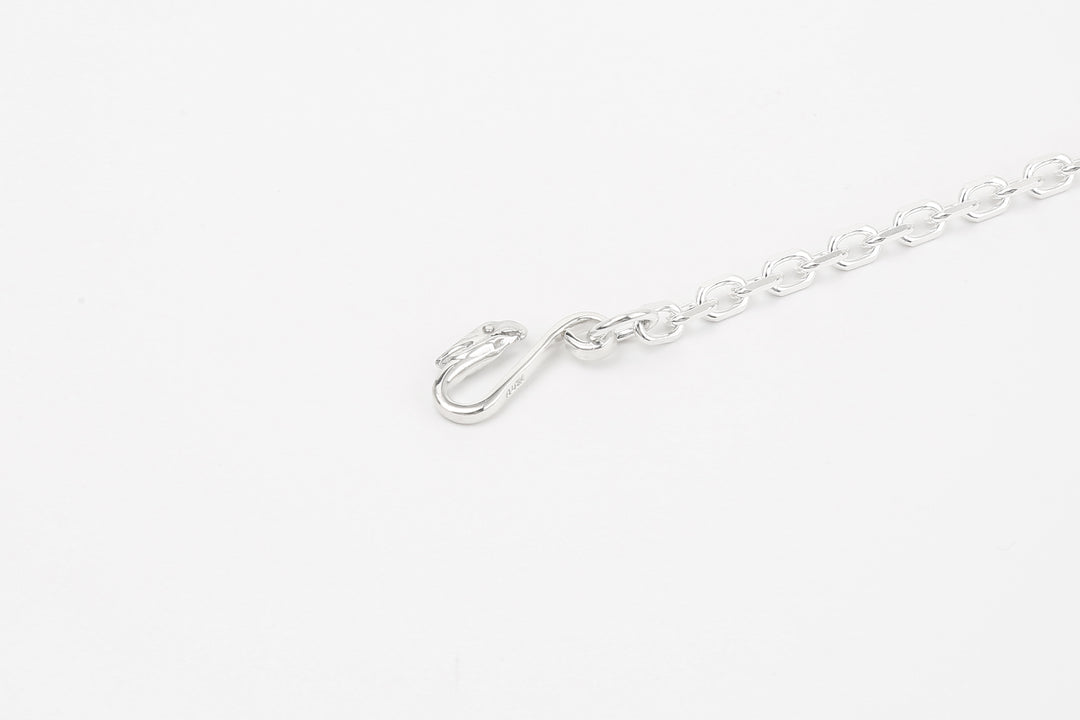 Moto CH-05 bold square chain necklace eagle hook silver chain Japan handcrafted jewelry hook