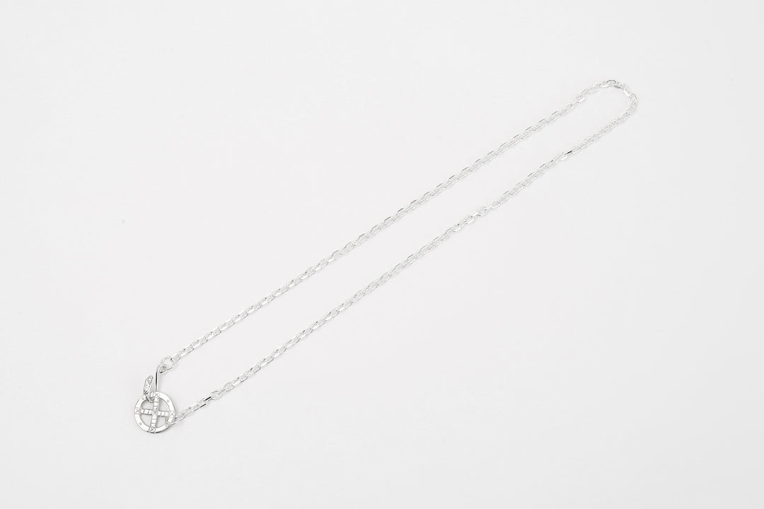 Moto CH-05 bold square chain necklace eagle hook silver chain Japan handcrafted jewelry full view