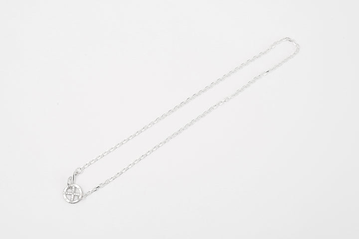 Moto CH-05 bold square chain necklace eagle hook silver chain Japan handcrafted jewelry full view