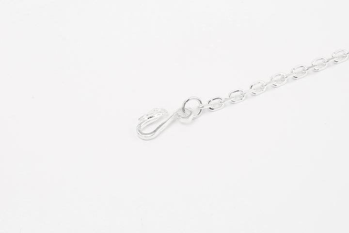 Moto CH-06 bold square chain necklace K18 gold accent eagle hook silver chain Japan hook