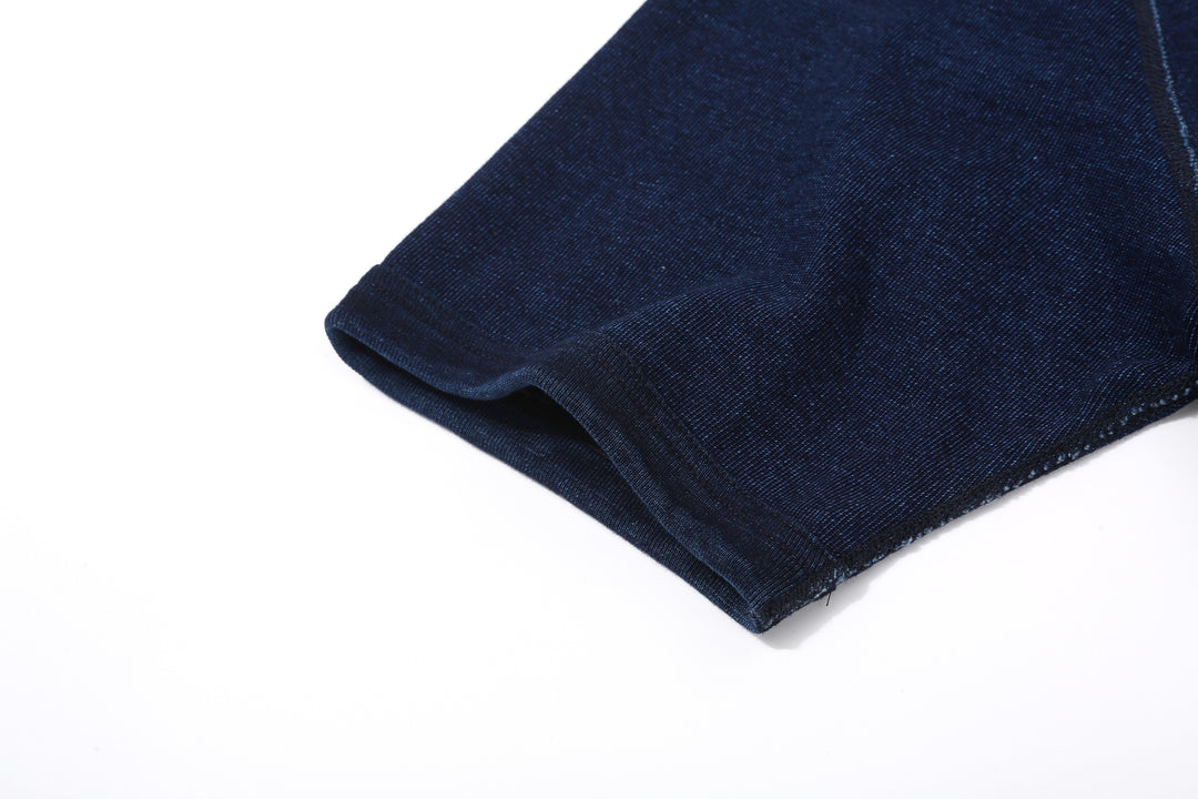 Pure Blue Japan 5411-ID Heavyweight Indigo Slub Jersey T-Shirt Raglan Sleeve Made in Japan Cuff Rib