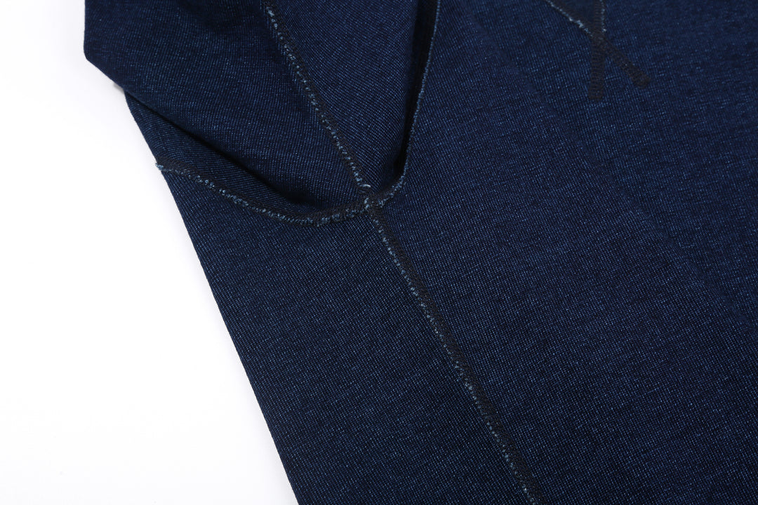 Pure Blue Japan 5411-ID Heavyweight Indigo Slub Jersey T-Shirt Raglan Sleeve Made in Japan Side Seam