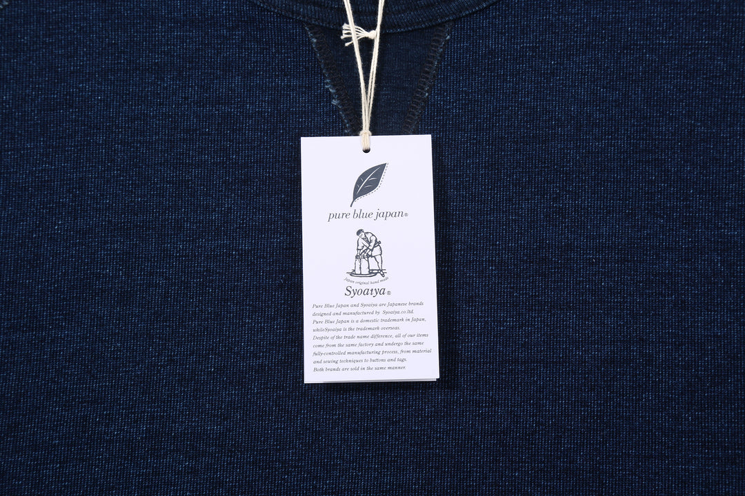 Pure Blue Japan 5411-ID Heavyweight Indigo Slub Jersey T-Shirt Raglan Sleeve Made in Japan Tag