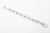 Moto BR-01 handmade chain bracelet silver K18 gold accent Japan handcrafted bracelet full view