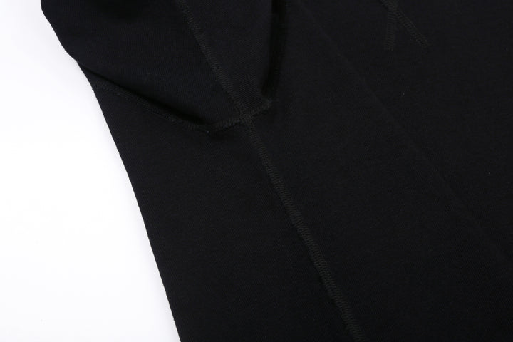 Pure Blue Japan 5411-IDBK Heavyweight Indigo + Black Slub Jersey T-Shirt Raglan Sleeve Made in Japan Side Seam