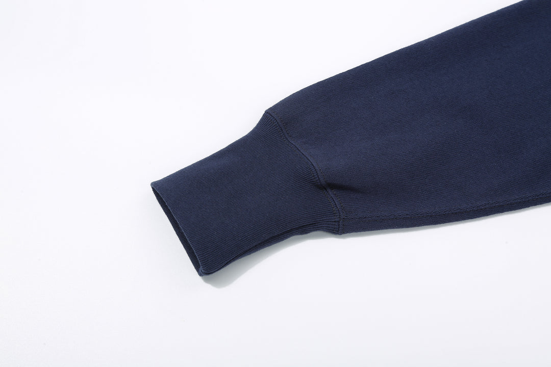 Freewheelers 2535004 Heavyweight Henley Shirt in Dry Navy – Sleeve Construction Detail