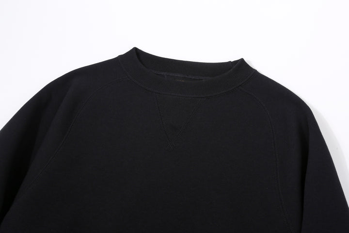 Freewheelers 2534005 Freedom Sleeve Sweatshirt in Jet Navy – Neckline and Freedom Sleeve Detail
