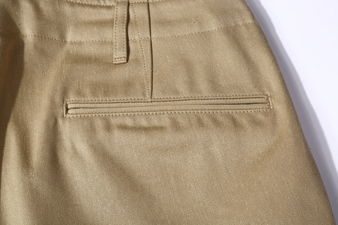 Boncoura Selvedge Chino 41 Khaki Trousers