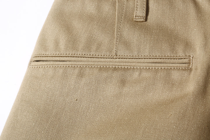 Boncoura Selvedge Chino 41 Khaki Trousers