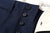 Boncoura 41 indigo herringbone trousers front view buttons detail
