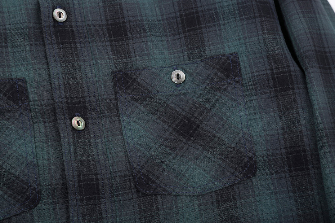 Deluxeware LV-36 Amundsen Dobby Ombre Check Shirt – Ombre Check Chest Pocket