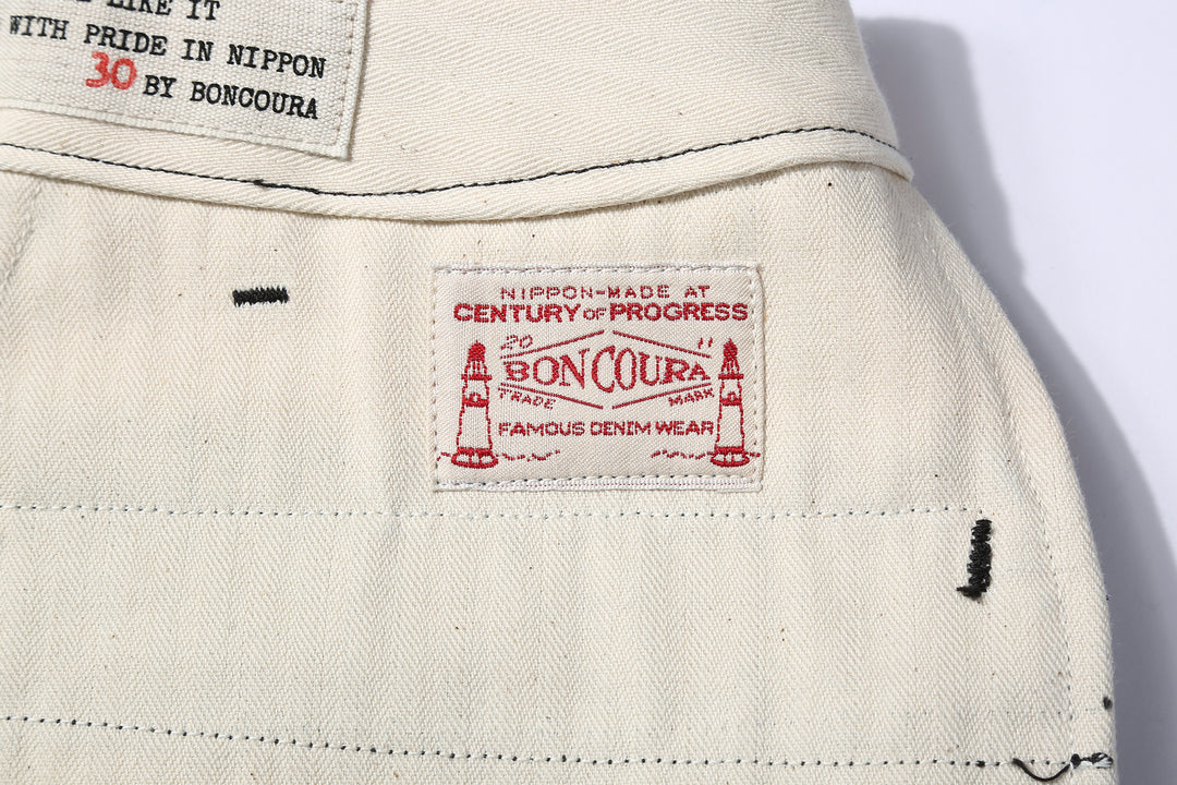 Boncoura Herringbone Twill 41 Trousers - Indigo x Indigo