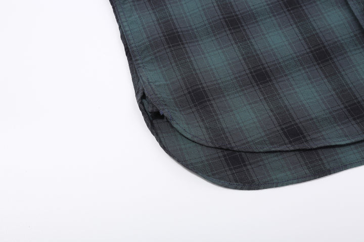 Deluxeware LV-36 Amundsen Dobby Ombre Check Shirt – Curved Hem Detail