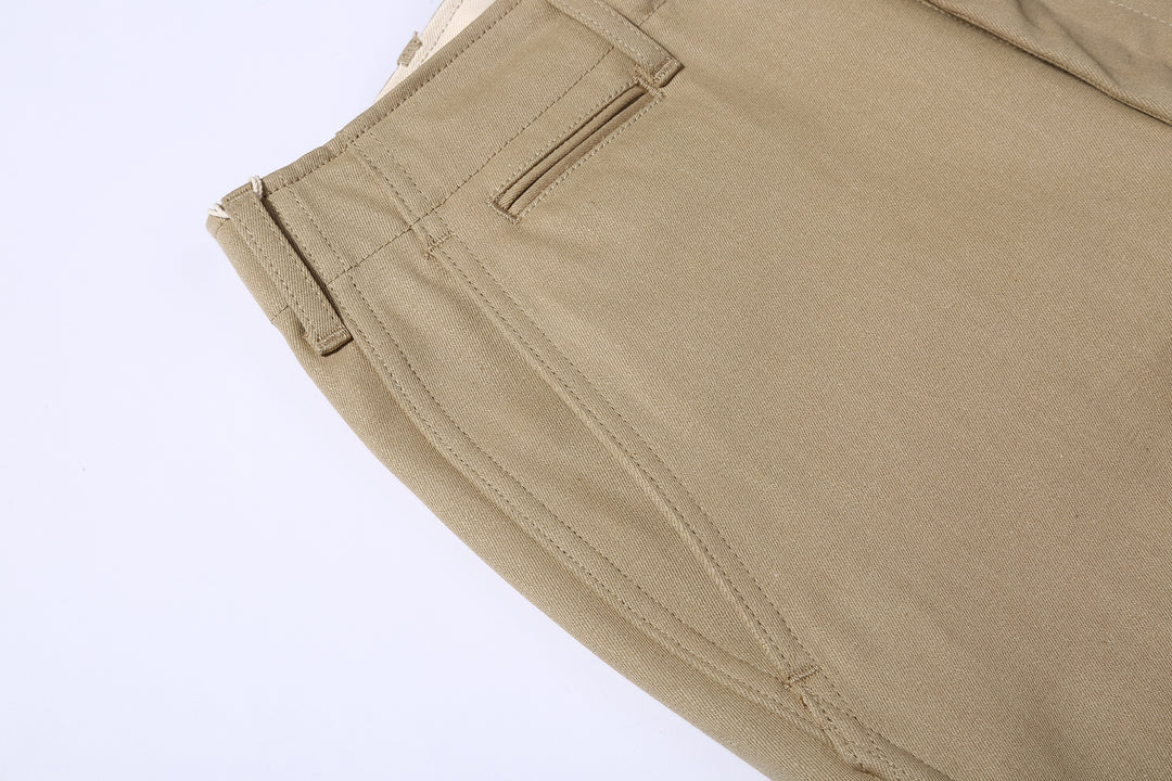 Boncoura Selvedge Chino 41 Khaki Trousers