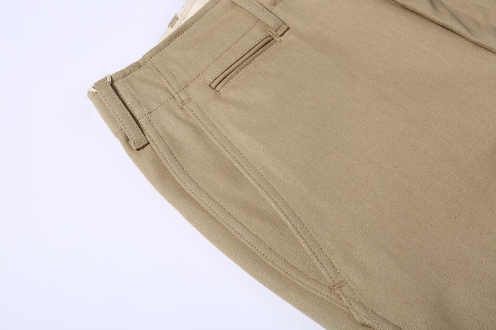Boncoura Selvedge Chino 41 Khaki Trousers