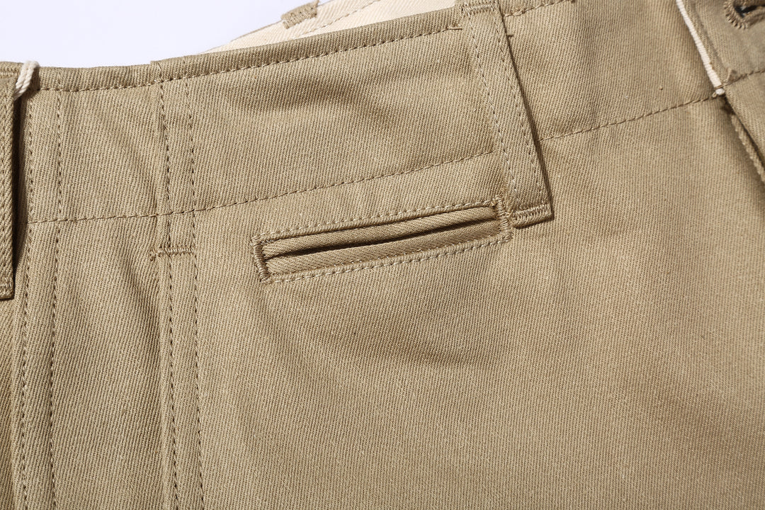 Boncoura Selvedge Chino 41 Khaki Trousers
