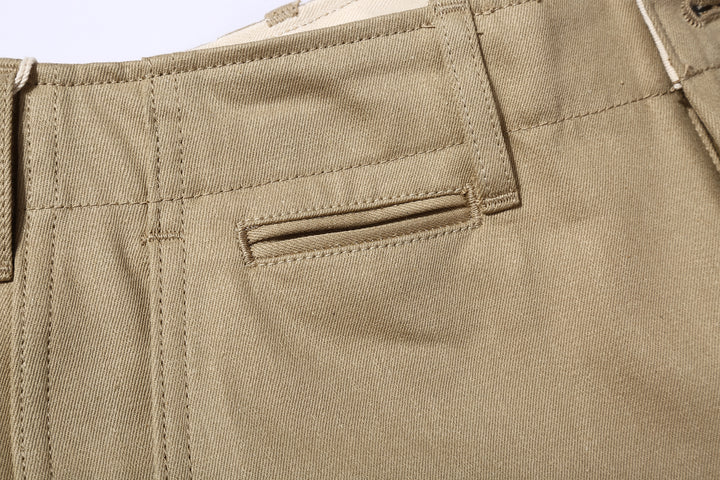 Boncoura Selvedge Chino 41 Khaki Trousers
