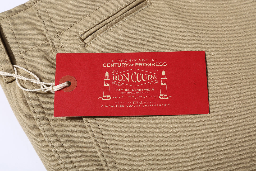 Boncoura Selvedge Chino 41 Khaki Trousers