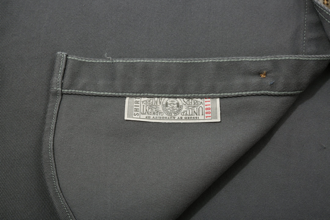 Freewheelers 2533006 Gemsa Hard Twist Kersey Work Shirt in Steel Grey – Interior Union Label