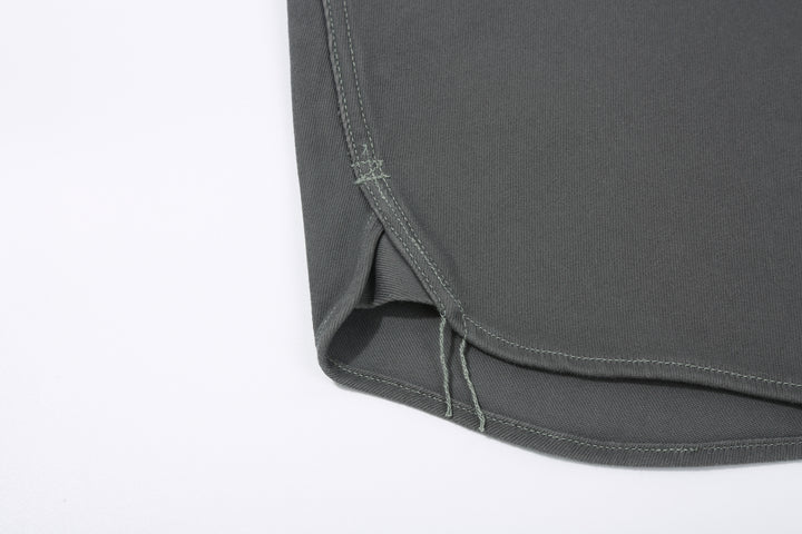 Freewheelers 2533006 Gemsa Hard Twist Kersey Work Shirt in Steel Grey – Side Gusset Detail