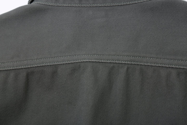 Freewheelers 2533006 Gemsa Hard Twist Kersey Work Shirt in Steel Grey – Back Yoke Construction