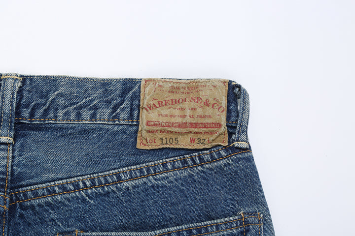 Warehouse 2nd-Hand 1105 Vintage Wash Selvedge Denim - Light Indigo