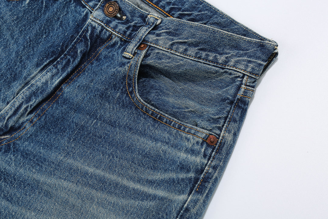 Warehouse 2nd-Hand 1105 Vintage Wash Selvedge Denim - Light Indigo