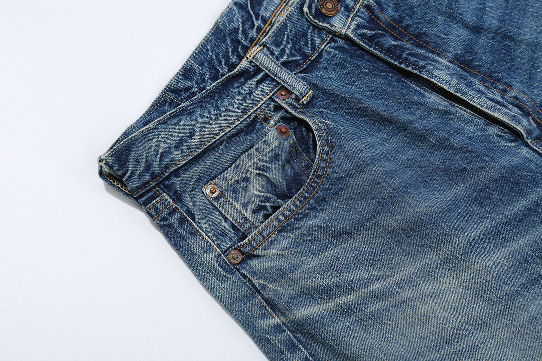 Warehouse 2nd-Hand 1105 Vintage Wash Selvedge Denim - Light Indigo