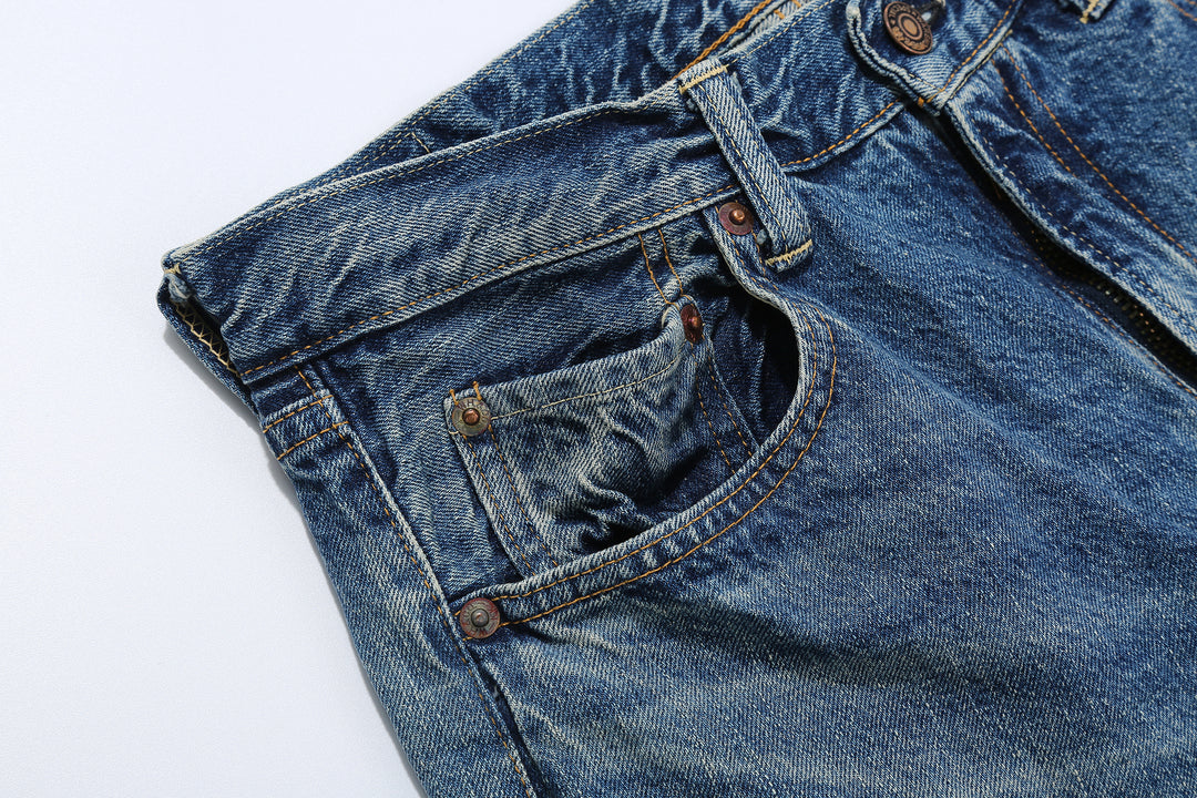 Warehouse 2nd-Hand 1105 Vintage Wash Selvedge Denim - Light Indigo