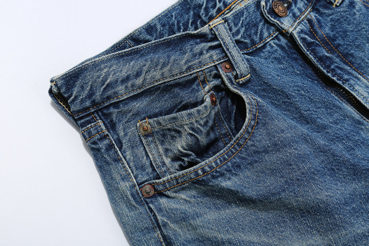 Warehouse 2nd-Hand 1105 Vintage Wash Selvedge Denim - Light Indigo