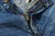 Warehouse 1105 2nd hand selvedge denim jeans vintage wash light indigo tapered fit made in Japan zipper close up