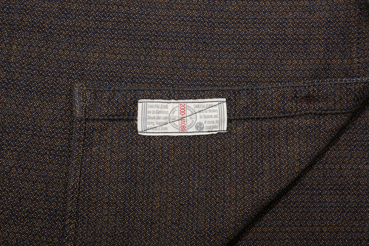 Samurai Jeans SSS26-KSKW Kanoko Ai-Madara Sashiko Work Shirt - Interior Union Ticket