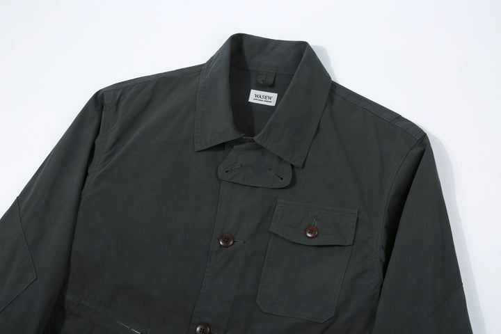 WASEW WSW-25A-002 M-421 utility hunting jacket black made in Japan military outdoor jacket multi pocket collar detail