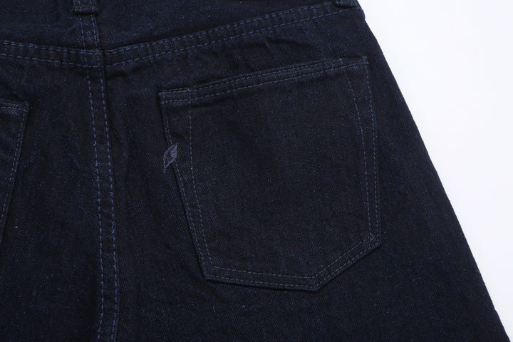 Pure Blue Japan XX-003-IDBK 14oz Indigo x Black Selvedge Denim - Regular Straight Fit Front Back Pocket