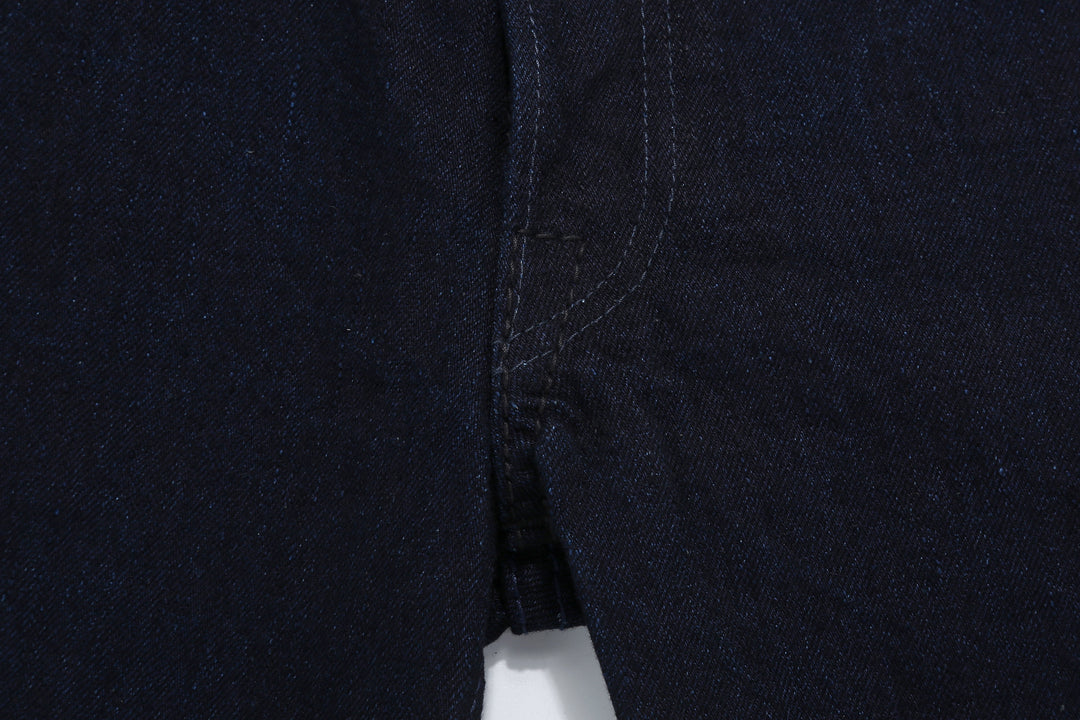 Pure Blue Japan XX-003-IDBK 14oz Indigo x Black Selvedge Denim - Regular Straight Fit Crotch Seam