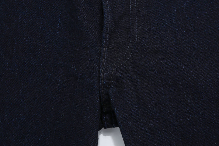 Pure Blue Japan XX-003-IDBK 14oz Indigo x Black Selvedge Denim - Regular Straight Fit Crotch Seam