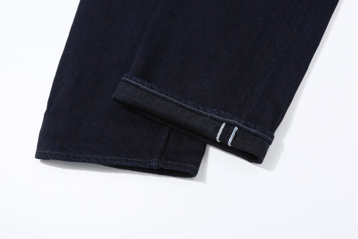 Pure Blue Japan XX-003-IDBK 14oz Indigo x Black Selvedge Denim - Regular Straight Fit Selvedge ID