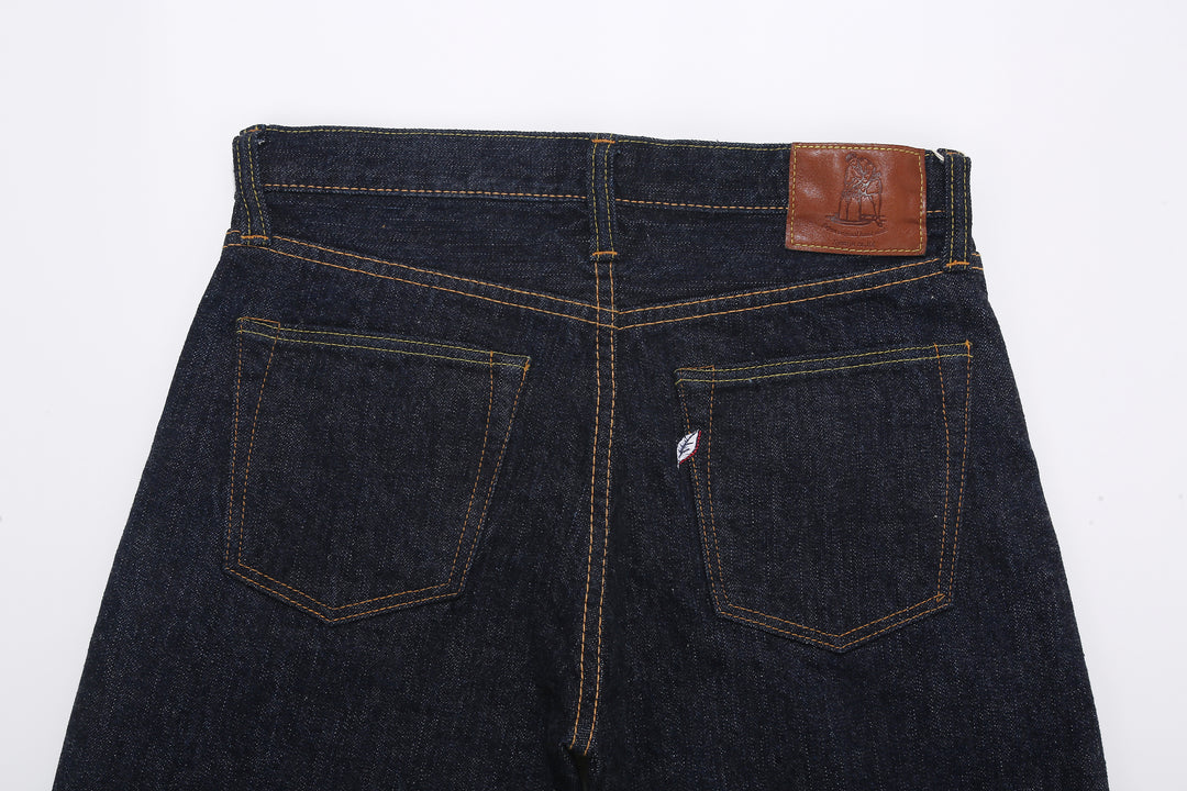 Pure Blue Japan XX-019 14oz Indigo Selvedge Jeans - Back Pockets and Leather Patch