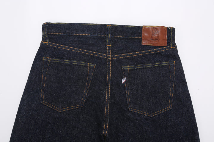 Pure Blue Japan XX-019 14oz Indigo Selvedge Jeans - Back Pockets and Leather Patch