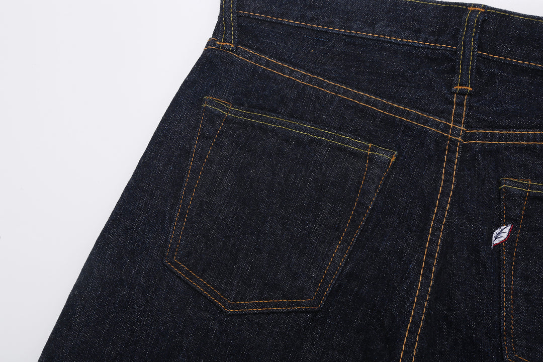 Pure Blue Japan XX-019 14oz Indigo Selvedge Jeans - Back Pocket Detail