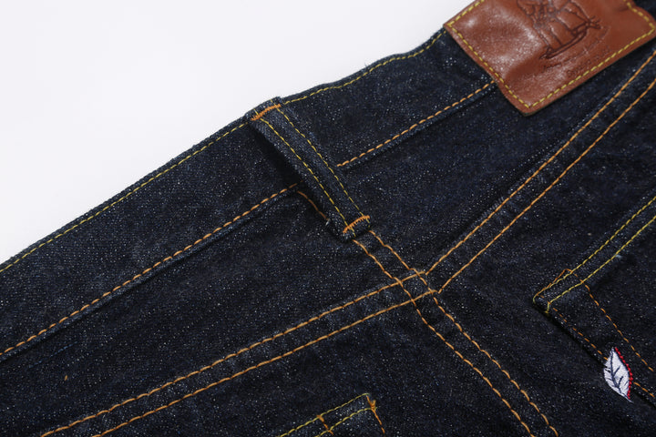 Pure Blue Japan XX-019 14oz Indigo Selvedge Jeans - Back Yoke and Belt Loop Detail