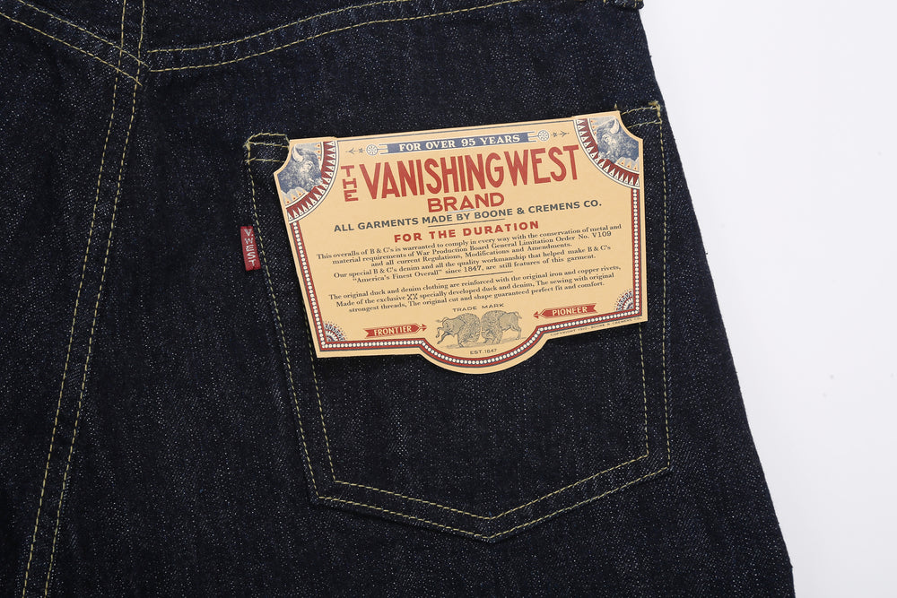 Freewheelers The Vanishing West Lot S601XX 1944-45 WWII 14oz Selvedge Denim paper flasher