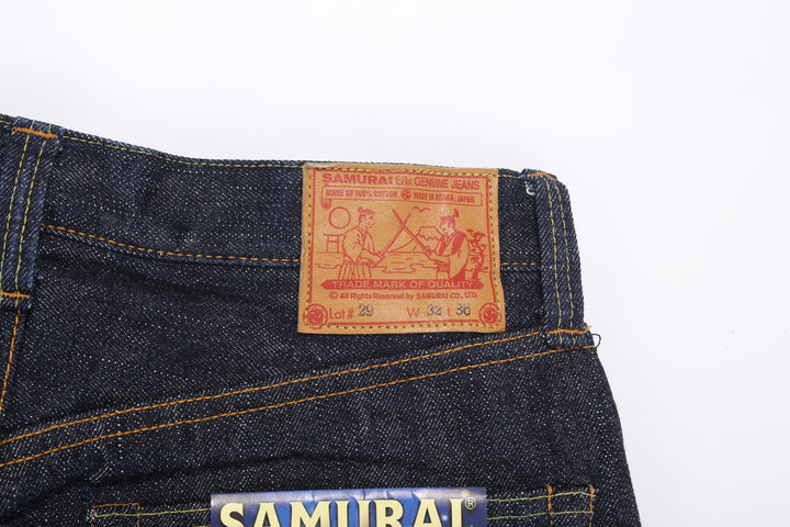 Samurai Jeans S310XX19ozII "Kiwami" Selvedge Denim - Wide Straight Fit - Leather Patch Detail