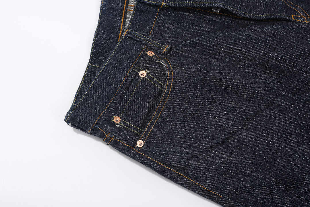 Samurai Jeans S310XX19ozII "Kiwami" Selvedge Denim - Wide Straight Fit - Right Pocket Detail