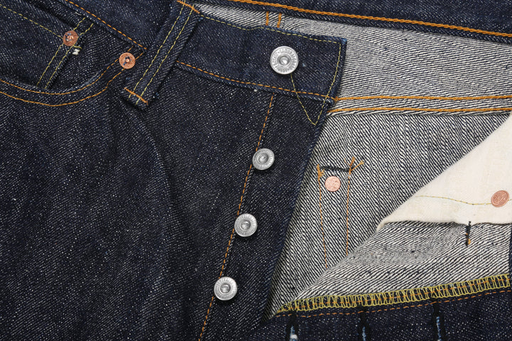 Samurai Jeans S310XX19ozII "Kiwami" Selvedge Denim - Wide Straight Fit - Button Fly Detail